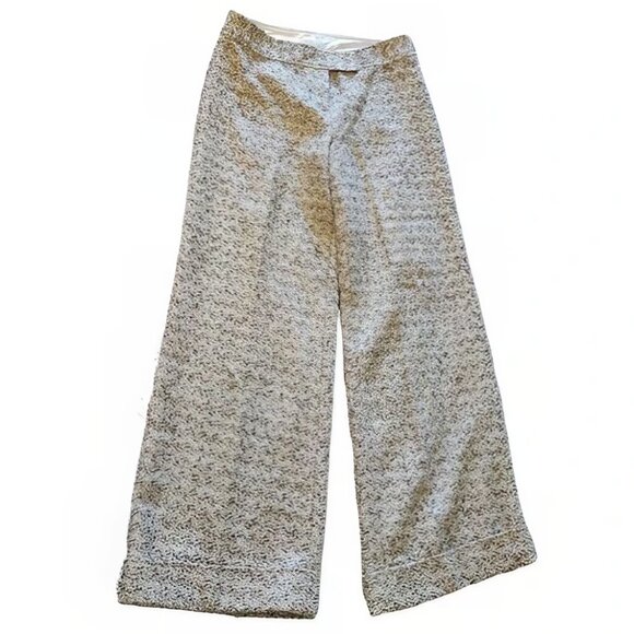NWOT Y2K Tracy Reese Wool Pants, Wide Leg Trousers, Lined Tweed Cuffed Slacks - Picture 6 of 14